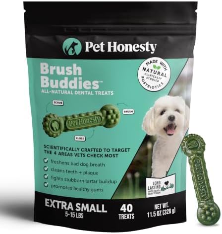 Pet Honesty Brush Buddies Vet Backed Dog Dental Chews by PetHonesty