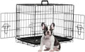 FDW | 24" Foldable Metal Dog Crate | Dark Black | Cage by FDW
