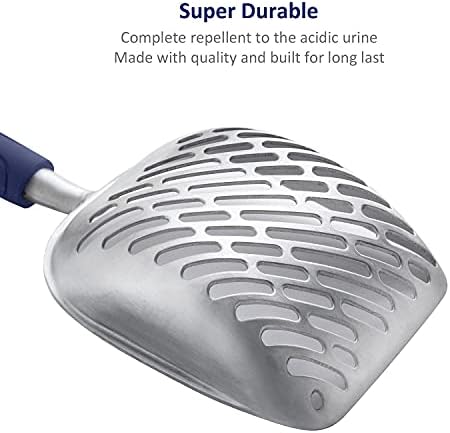 WePet Cat Litter Scoop, Aluminum Alloy Sifter, Kitty Metal Scooper, Deep Shovel - Image 4
