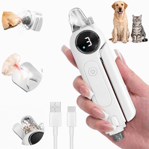 2-in-1 Quiet Electric Pet Nail Clipper & Grinder by Bedama