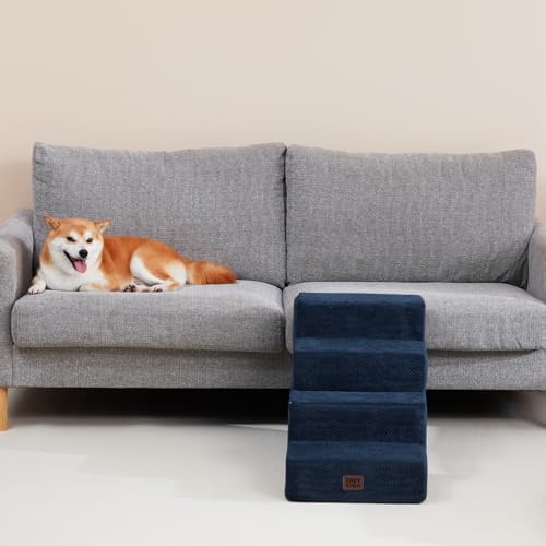 EHEYCIGA Dog Stairs for Bed 18" H, 4-Step Dog Steps for High Bed - Image 4