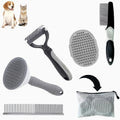 5PCS Grooming Kit for Dog, Puppy- Deshedding & Slicker Brush for Short-Haired by MASTERQUEEN