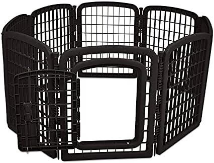 Amazon Basics 8-Panel Octagonal Plastic Pet Pen Fence Enclosure - Image 2
