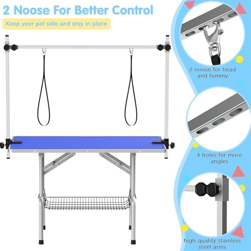 Lyromix 42'' Foldable Dog Grooming Table - Image 2