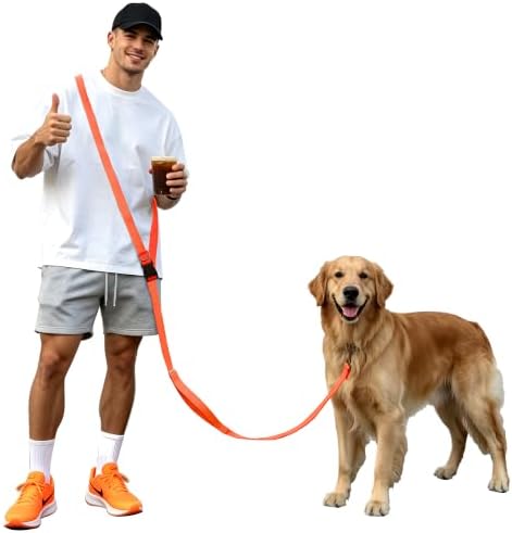 Hands Free Dog Leash, Galaxy Reflective, Crossbody Dog Leash by JCHOUSEPetSupplies