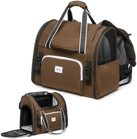 Pet Backpack Carrier for Small Dogs Medium Cats, Breathable and Collapsible by ioviewforpet