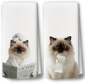 Cat Kitchen Towels Decor Set of 2 by BCUANGD