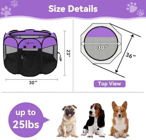 Siedihit Dog Playpen, Puppy Pet Playpen, Dog Crate Tent Cage Indoor - Image 3