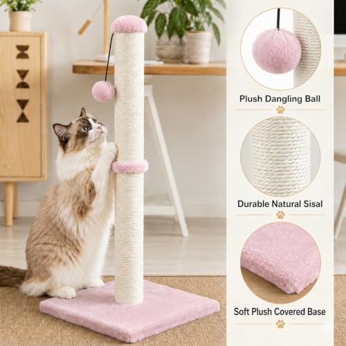 Dimaka Tall Cat Scratching Post, Claw Scratcher - Image 3