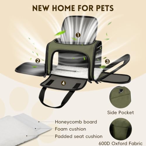 Cat Carrier Soft, Dog Carriers for Small Dog/Large Cat - Image 3