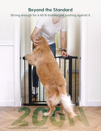 Babelio 29-48 in Baby Gate for Stairs No Drilling, PressGuard Dog Gate - Image 2