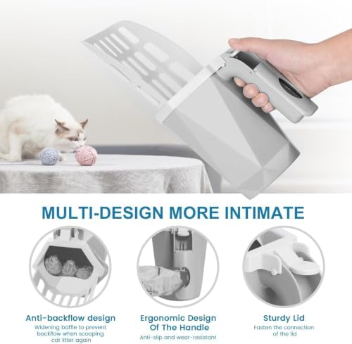 Cat Litter Scooper with Holder, Waste Can & 150 Refill Bags - Image 5