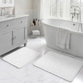 Ophanie White Bathroom Rugs Sets 2 Piece, Soft Chenille Bath Mat, Non Slip by Ophanie