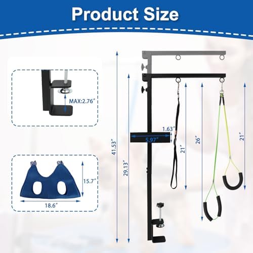 Dog Grooming Arm for Table, Includes Clamp, No-Sit Nooses, Home/Salon Use - Image 4