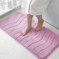 Flamingo P Lilac Bath Mat 47x17 Extra Long Quick Dry Washable by FlamingoP