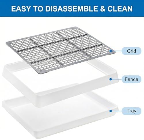WUWEOT 2 Pack Large Rabbit Litter Box, Shallow Bunny Restroom Litter Tray - Image 4