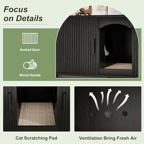 Double Cat Litter Box Enclosure Furniture - Image 4