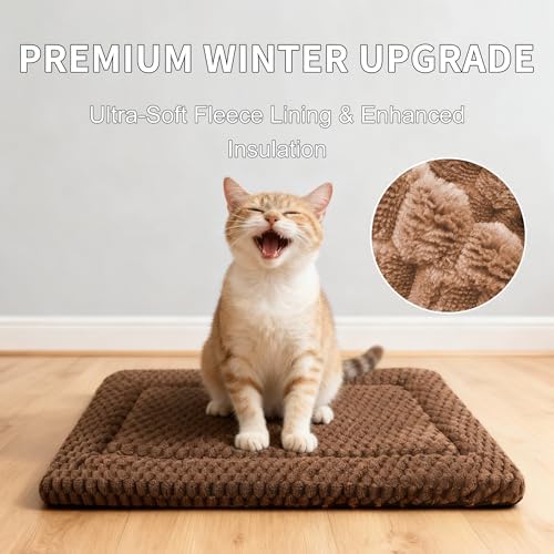 Dog Bed Mat, Reversible & Ultra Soft Kennel Pad-Machine Washable Pet Bed - Image 5