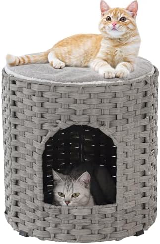 SETVSON Cat House for Indoor Cat, Large Double Cat Houses Cat Bed by SETVSON