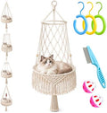 12-16in Boho Hanging Cat Hammock by Cxyrna