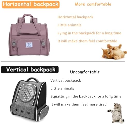 Pet Backpack Carrier for Small Dogs Medium Cats, Breathable and Collapsible - Image 4
