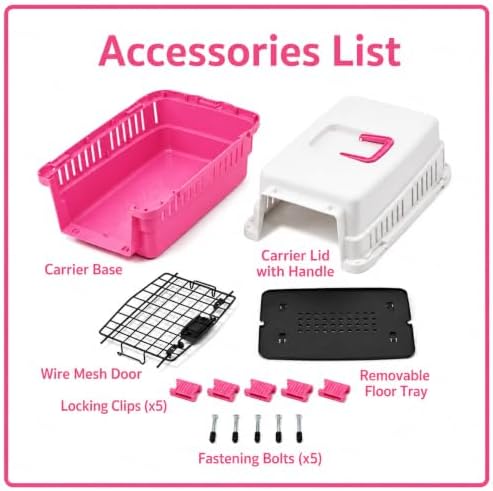 20-Inch Pink Hard Shell Pet Carrier - Image 4