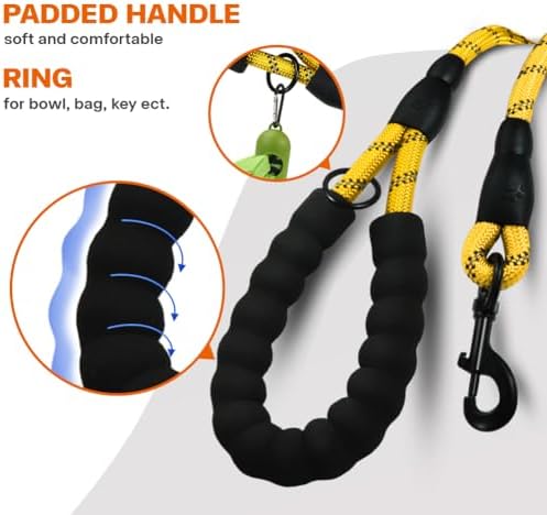 Taglory Rope Dog Leash for Small Medium Dogs, 4 FT Padded Handle - Image 4