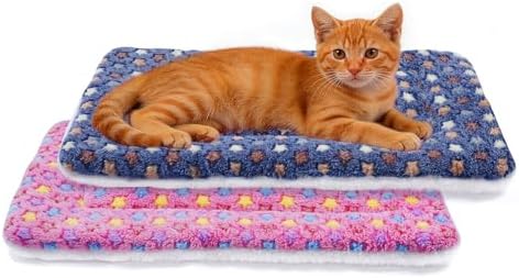 Mora Pets Cat Bed Ultra Soft Dog Crate Pad Star Print 2 Pack 18 inch by MoraPets