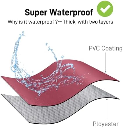 Waterproof Apron with Comfortable Adjustable Bib Rubber Vinyl Dishwasher Heavy - Image 2