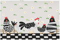 Giwawa Black Rooster Bath Rug Buffalo Plaid Bathtub Mat Absorbent Machine by Giwawa