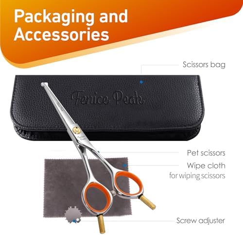 6'' Small Straight Scissors Lightweight Dog and Cat Grooming Scissors - Image 6