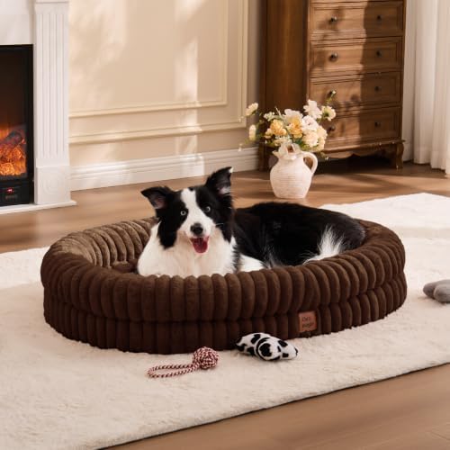 ChiXnuggle Orthopedic Dog Bed, Washable Cover, Faux Fur Bolster Pet Couch - Image 3