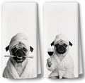Dog Kitchen Towels Decor Set of 2 by BCUANGD