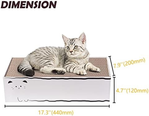 Smartbean Cat Scratcher, 17.3"L x 7.9"W x 4.7"H, Reversible Design - Image 3