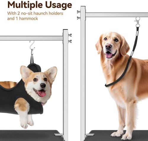 Dog Grooming Table with Arm, 35.5"L×23.6"W Tabletop - Image 2