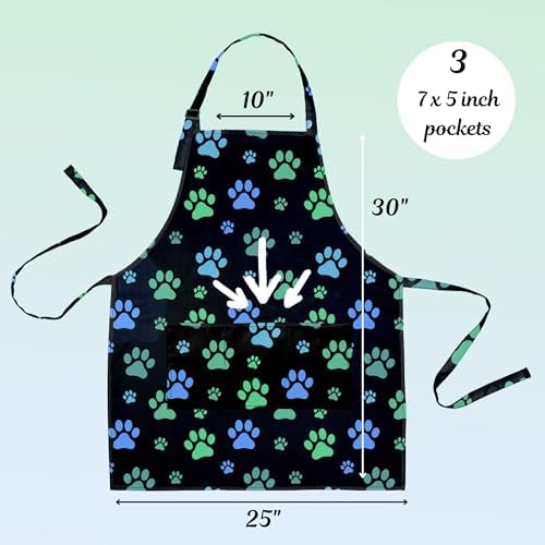 Plum Hill Waterproof Dog Grooming Apron, Groomer Apparel, Pet Washing Smocks - Image 3