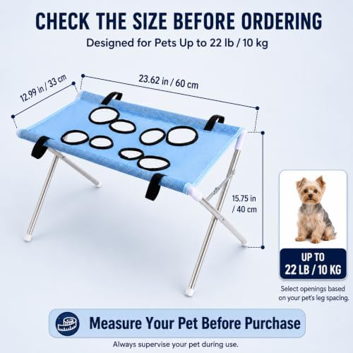Dog Grooming Hammock with Stand, Foldable Pet Grooming Table and Bathing Station - Image 5