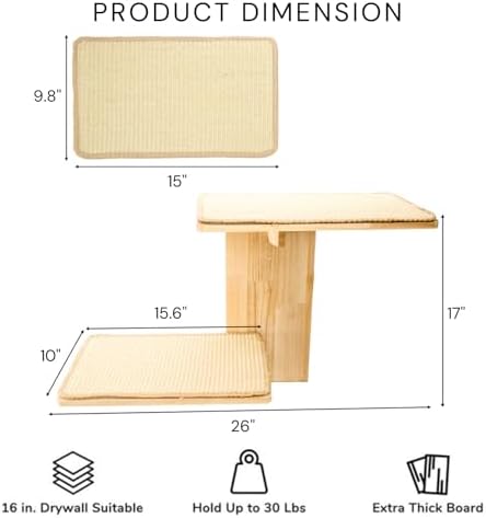 Cat Wall Shelves, Wall Mount Adult Cat Tree - Image 2