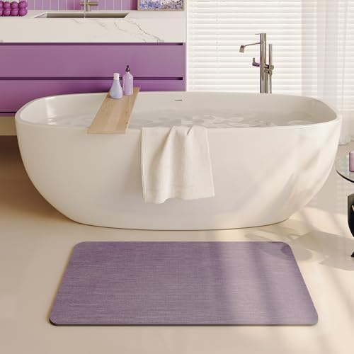 Mecko Bath Mat Ultra Thin Lavender Purple by Mecko