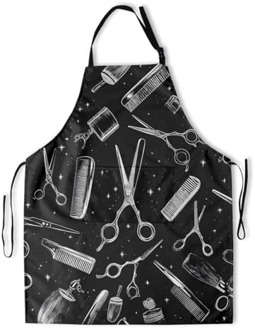 Art Apron with Pocket for Women Men by DZGlobal