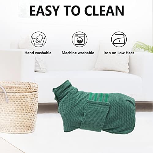 Geyecete Dog Bathrobe Towel Dog Drying Coat-Dry Fast Dog Bag-Pineapple Grid - Image 4