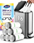 1.6 Gallon 100 Counts Small Drawstring Trash Bags by Teivio, 1.5 Gallon by Teivio