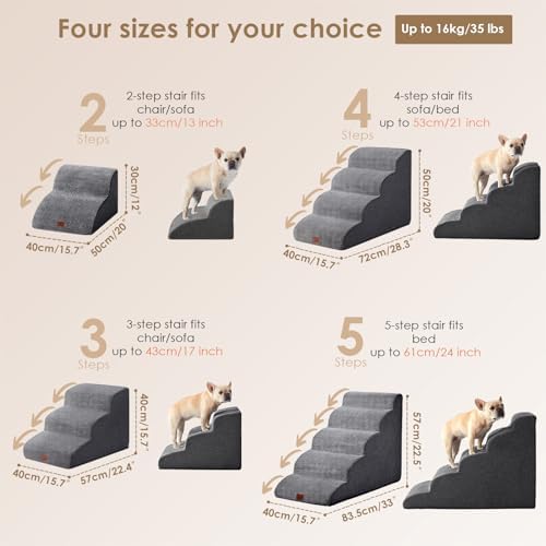 EHEYCIGA Curved Dog Stairs Ramp - Image 3