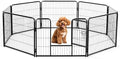 DUMOS Dog Playpen 24 Inch 8 Panels Indoor Outdoor Metal Pet Fence by DumosLifestyle