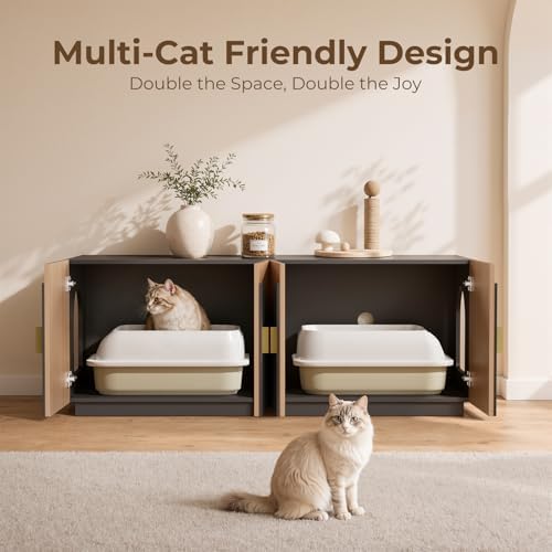 Amunrbrek Double Cat Litter Box Enclosure Furniture - Image 3