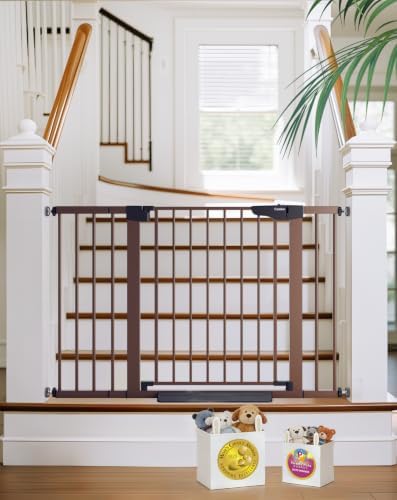 Cumbor 30-48 in Baby Gate for Stairs, Auto Close Dog Gate Indoor by Cumbor
