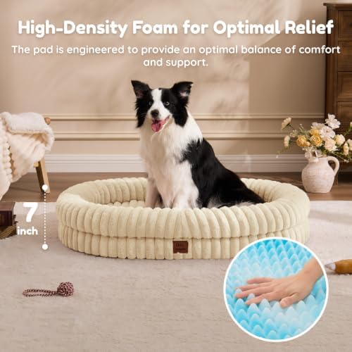 ChiXnuggle Orthopedic Dog Bed, Washable Cover, Faux Fur Bolster Pet Couch - Image 4