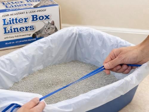 Cat Liter Box Liners 20 Count 17.7 x 24 Inches 2 Boxes 10 Count Each - Image 2