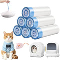 180 Count Drawstring Cat Litter Bags Compatible by KropBom