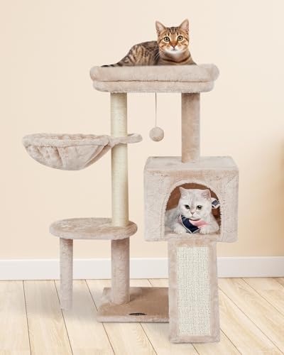 Cute Cat Tree Kitten Cat Tower Condo Furniture Scratching Posts Hammock - Image 2